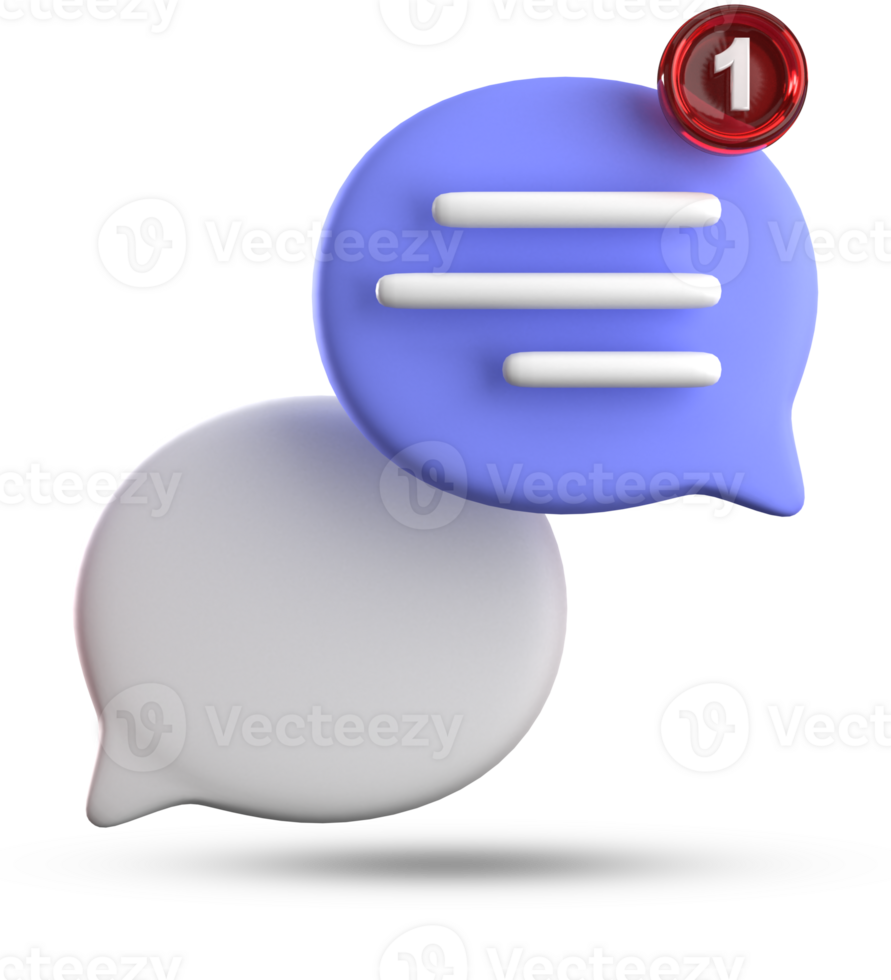 3d rendering of speech bubble icons, 3D pastel chat icon set. Set of 3d speak bubble. Chatting box, message box. Chat icon set. Balloon 3d style png