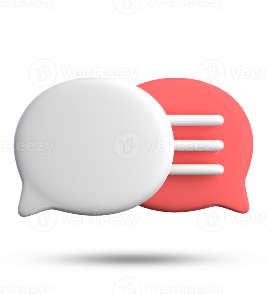 3d rendering of speech bubble icons, 3D pastel chat icon set. Set of 3d speak bubble. Chatting box, message box. Chat icon set. Balloon 3d style png