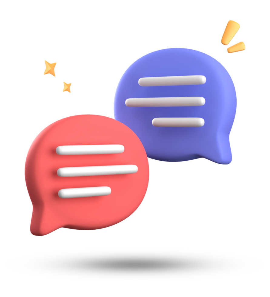 3d rendering of speech bubble icons, 3D pastel chat icon set. Set of 3d speak bubble. png