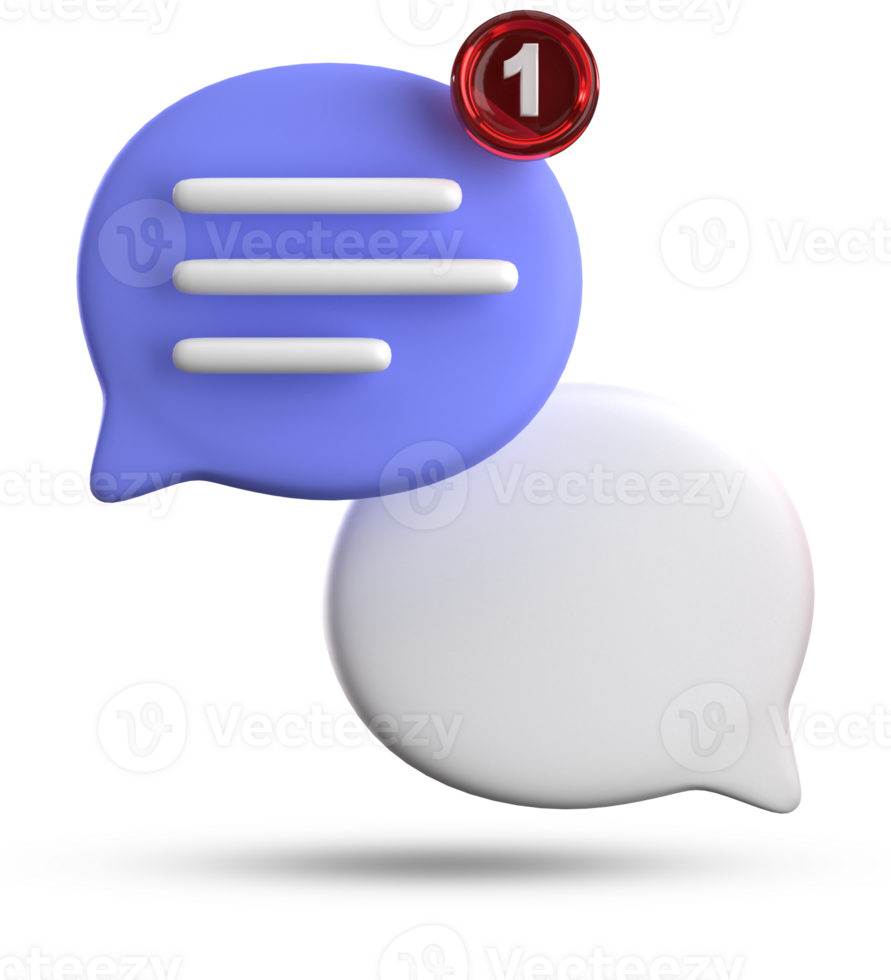 3d rendering of speech bubble icons, 3D pastel chat icon set. Set of 3d speak bubble. Chatting box, message box. Chat icon set. Balloon 3d style png