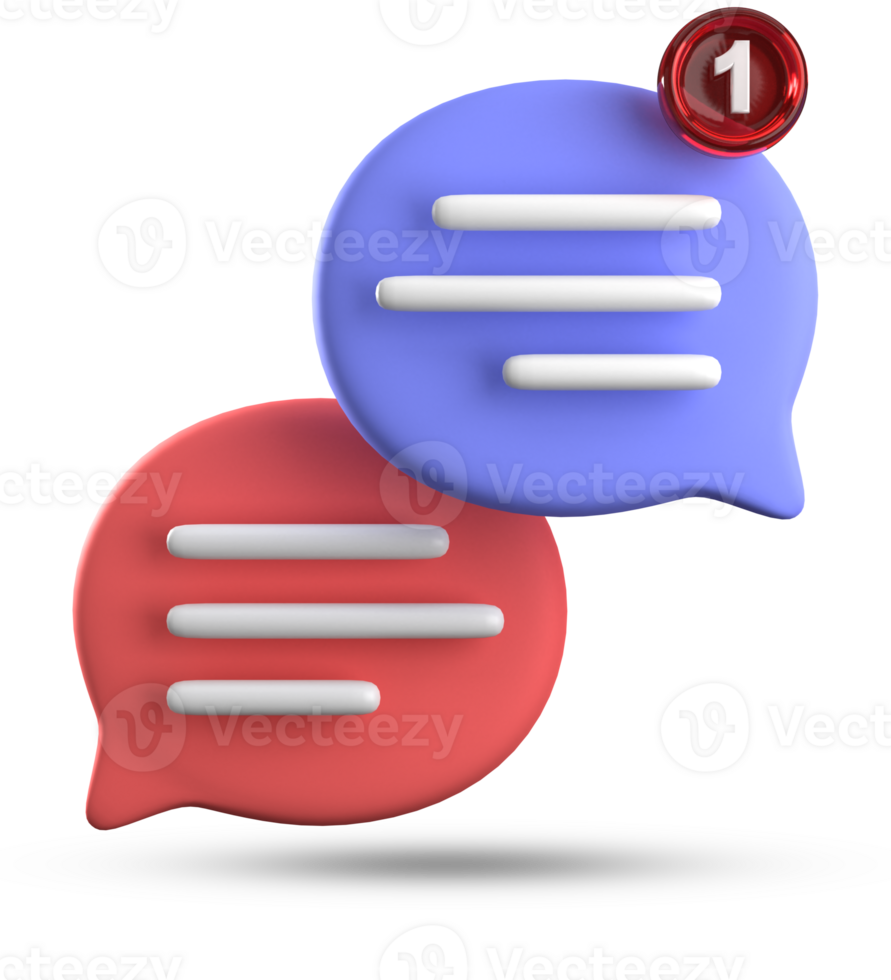 3d rendering of speech bubble icons, 3D pastel chat icon set. Set of 3d speak bubble. Chatting box, message box. Chat icon set. Balloon 3d style png