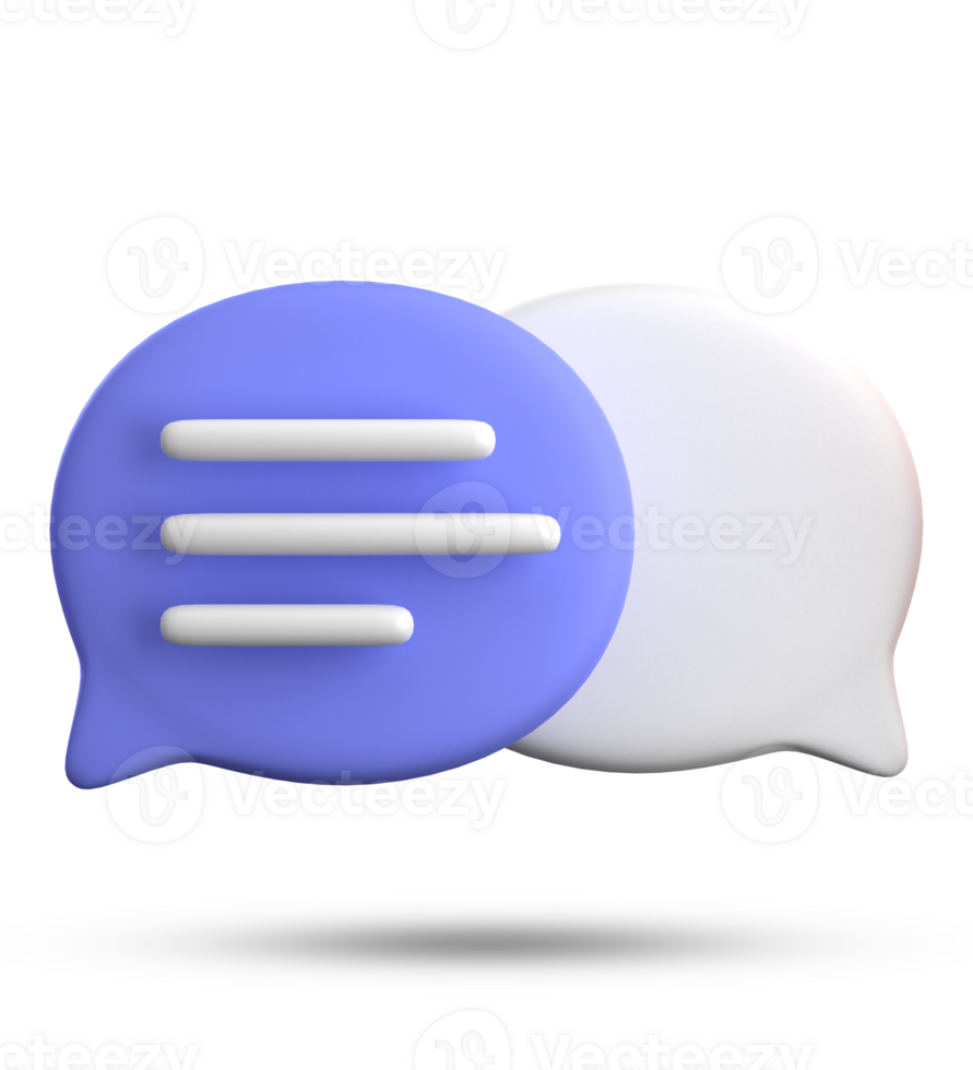 3d rendering of speech bubble icons, 3D pastel chat icon set. Set of 3d speak bubble. Chatting box, message box. Chat icon set. Balloon 3d style png