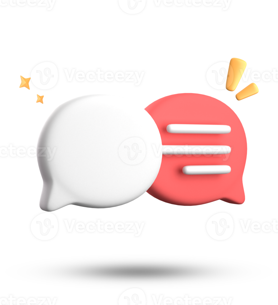 3d rendering of speech bubble icons, 3D pastel chat icon set. Set of 3d speak bubble. png