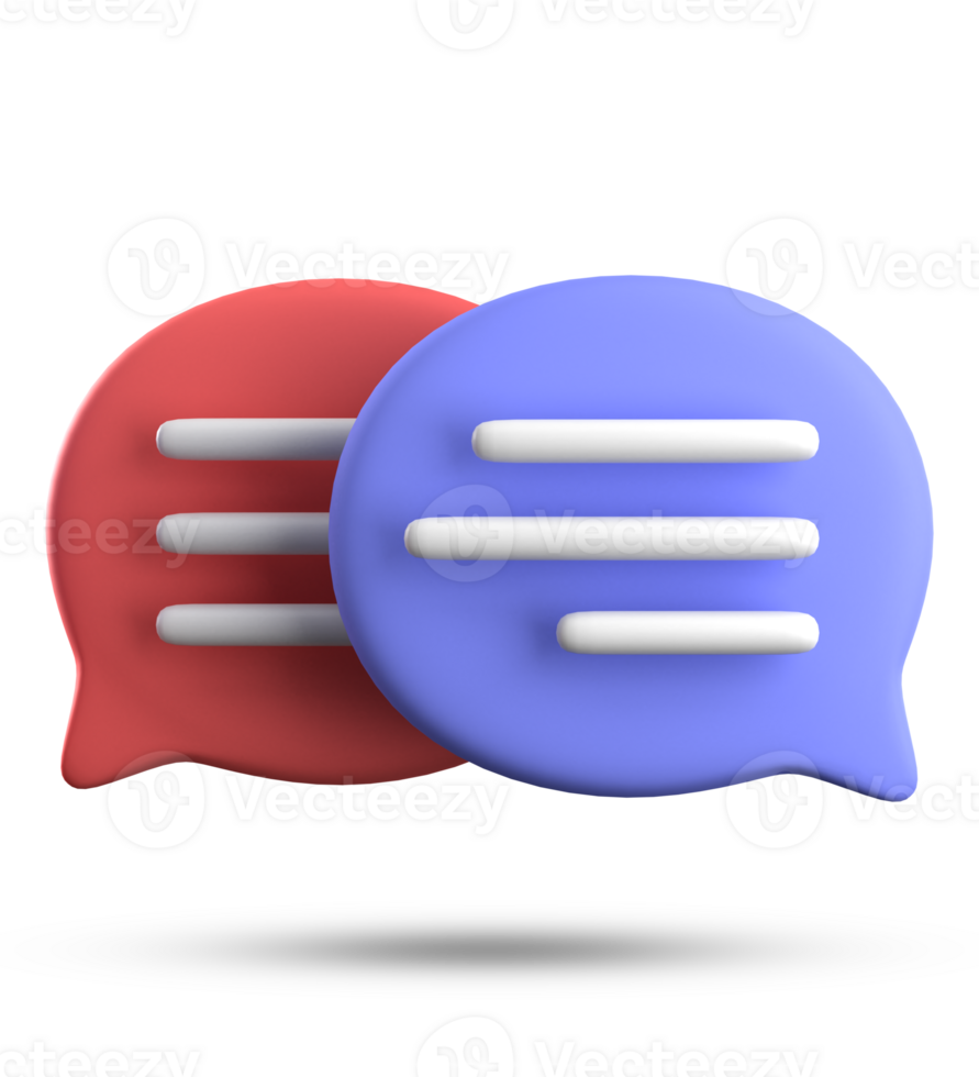 3d rendering of speech bubble icons, 3D pastel chat icon set. Set of 3d speak bubble. Chatting box, message box. Chat icon set. Balloon 3d style png