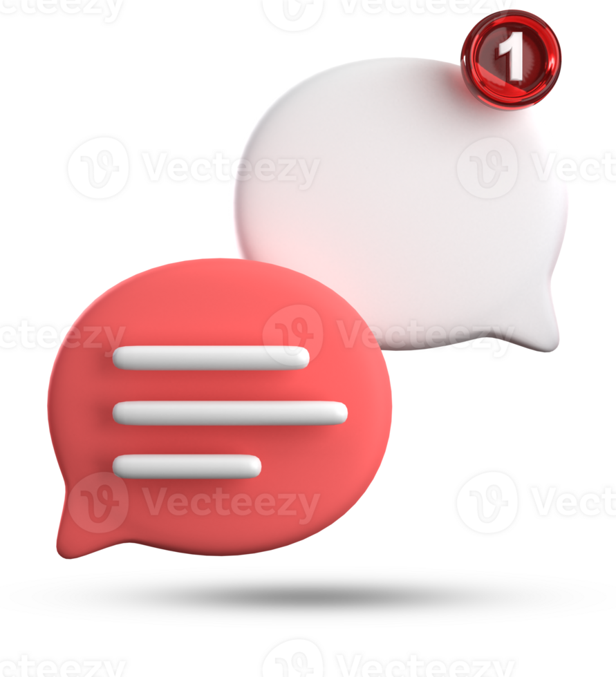 3d rendering of speech bubble icons, 3D pastel chat icon set. Set of 3d speak bubble. Chatting box, message box. Chat icon set. Balloon 3d style png