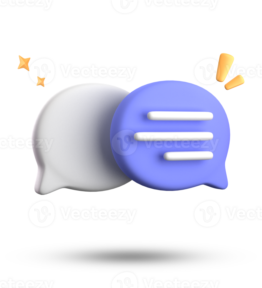 3d rendering of speech bubble icons, 3D pastel chat icon set. Set of 3d speak bubble. png