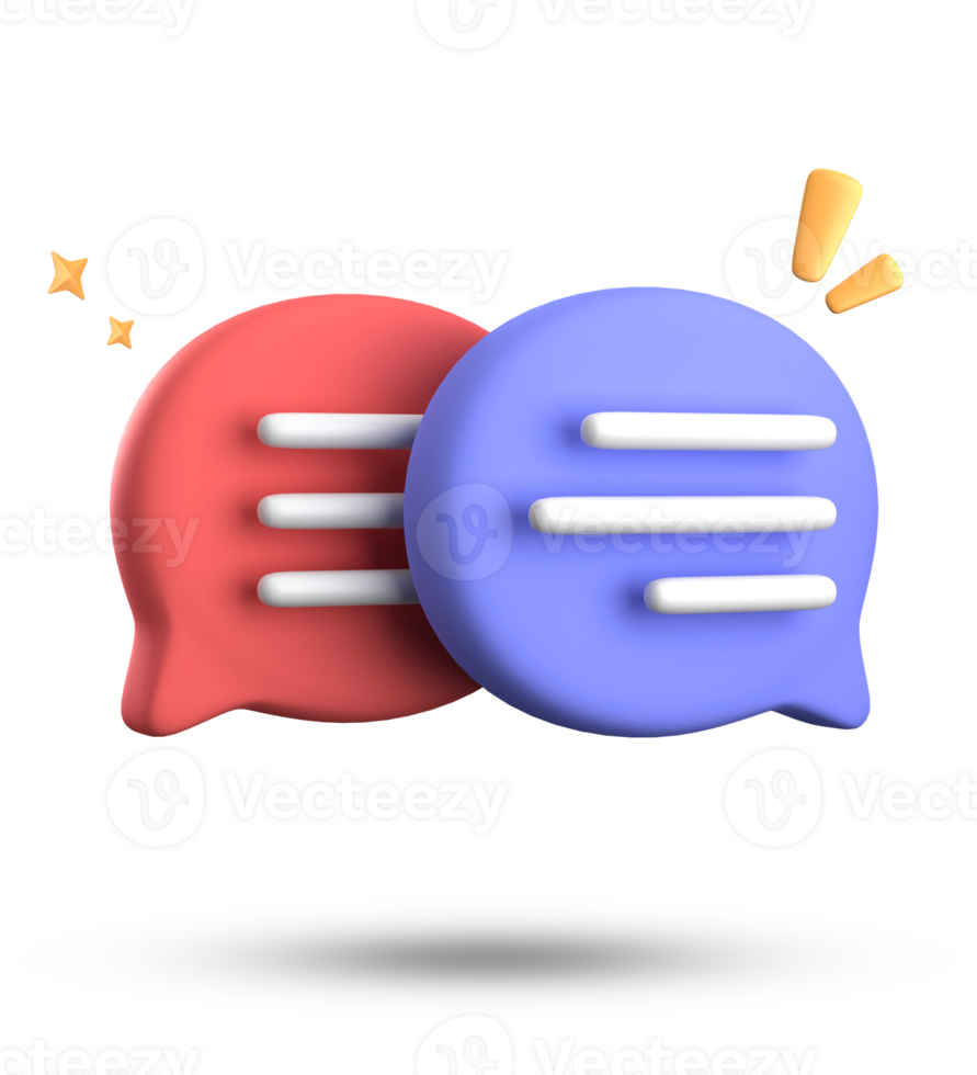 3d rendering of speech bubble icons, 3D pastel chat icon set. Set of 3d speak bubble. png