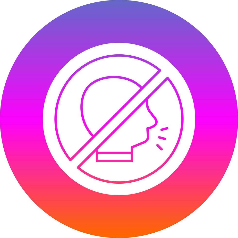 No shouting Vector Icon Design