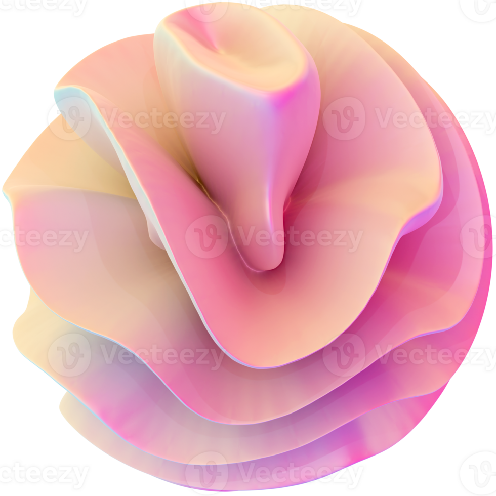 Abstract Pink Pearl Y2K Shape png