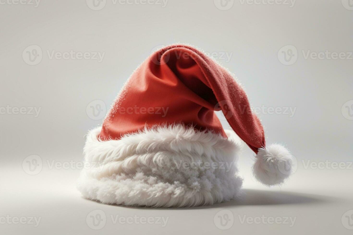 santa hat isolated on white background. AI generated photo