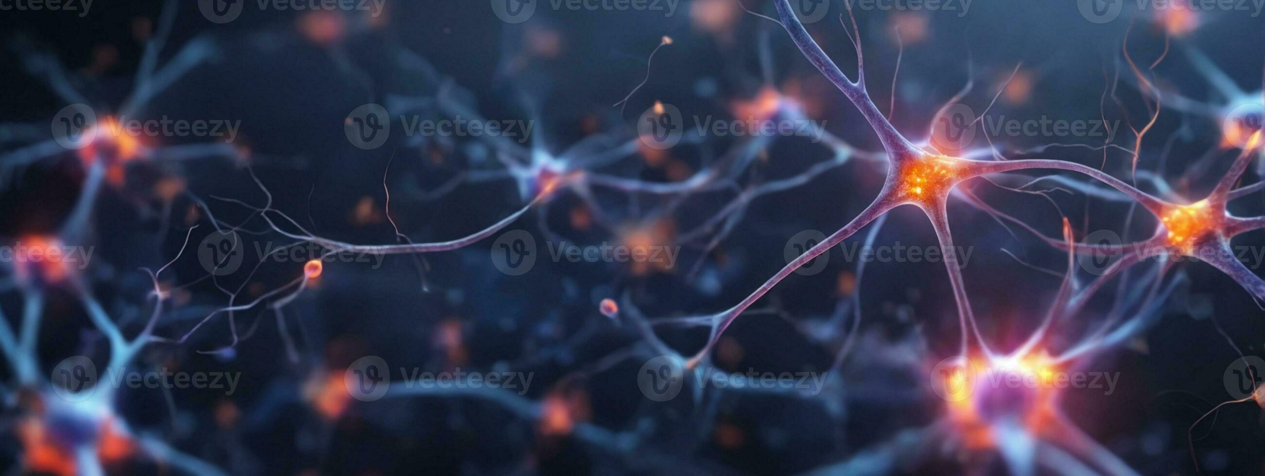 Neurons cells concept. AI generated photo