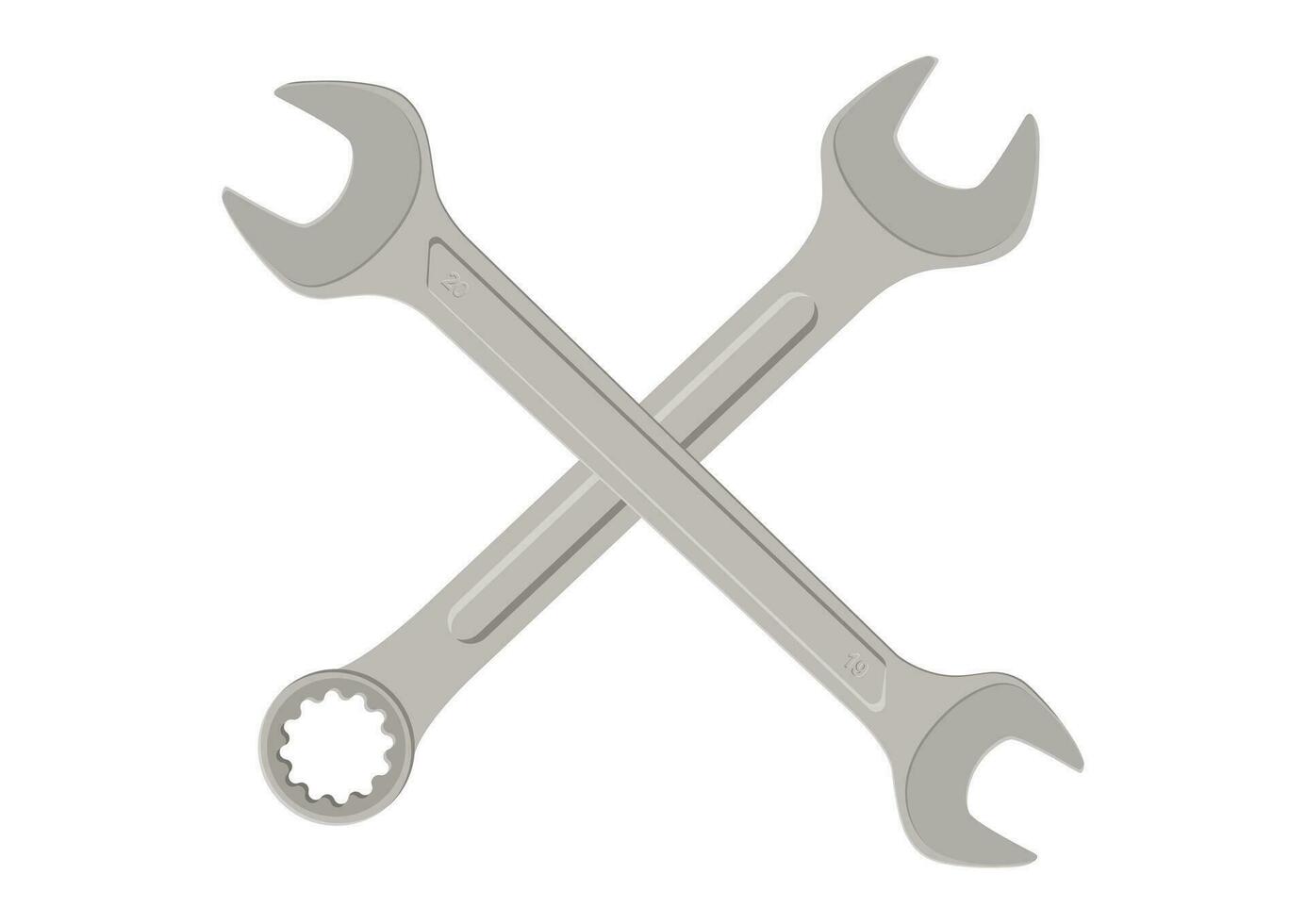 llave inglesa trabajo herramientas clipart vector plano diseño aislado en blanco antecedentes