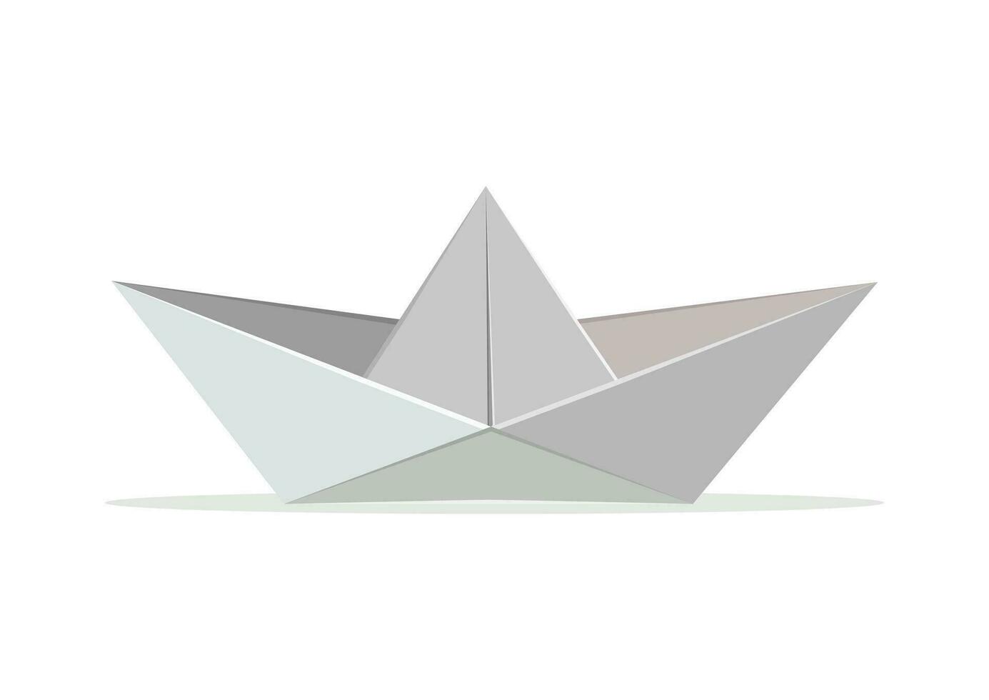 papel barco origami vector plano diseño en blanco antecedentes