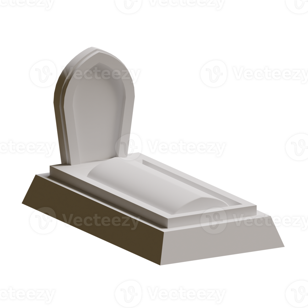 Halloween Grave With 3D Render Element png