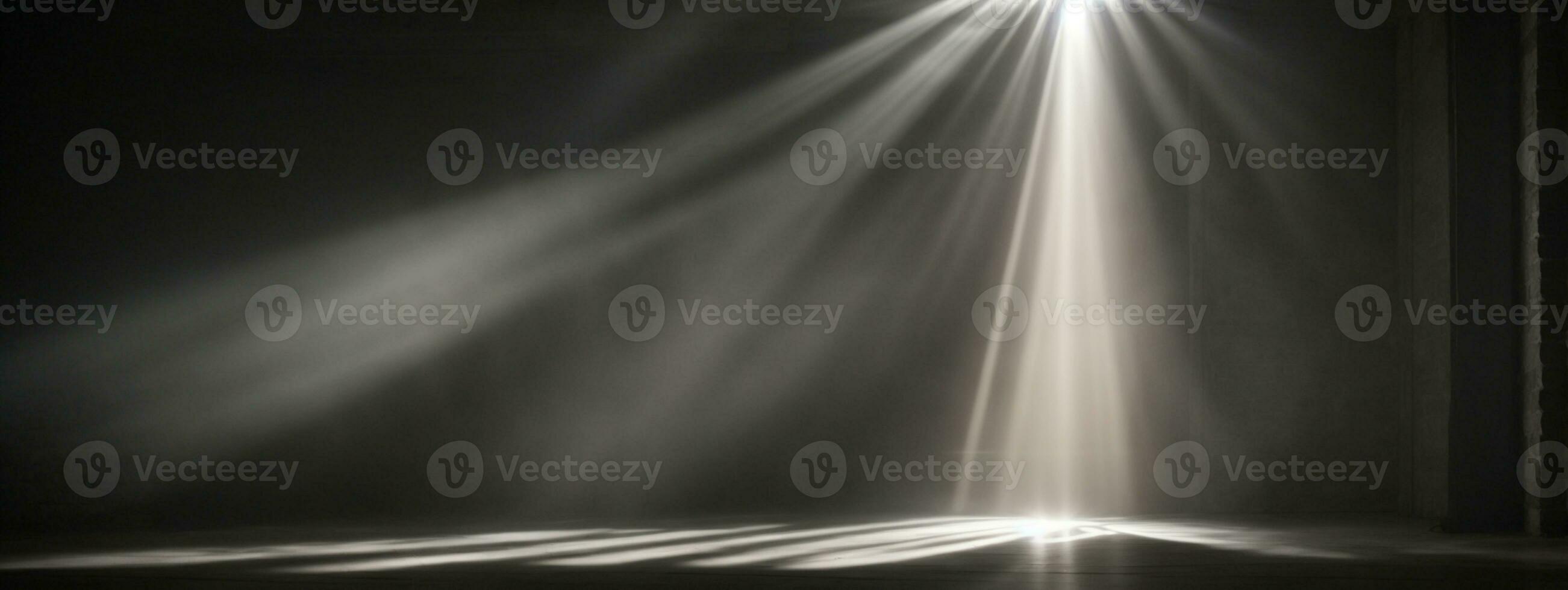 abstract beautiful rays of light on black background.. AI generated photo