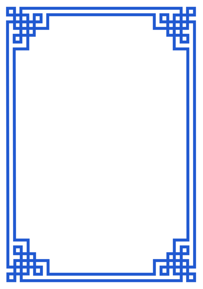 Chinese pattern picture frame set Transparent file format for design png