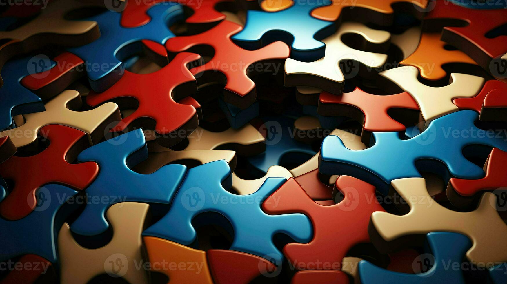jigsaw puzzle piece abstraction ai generated 29109114 Stock Photo at