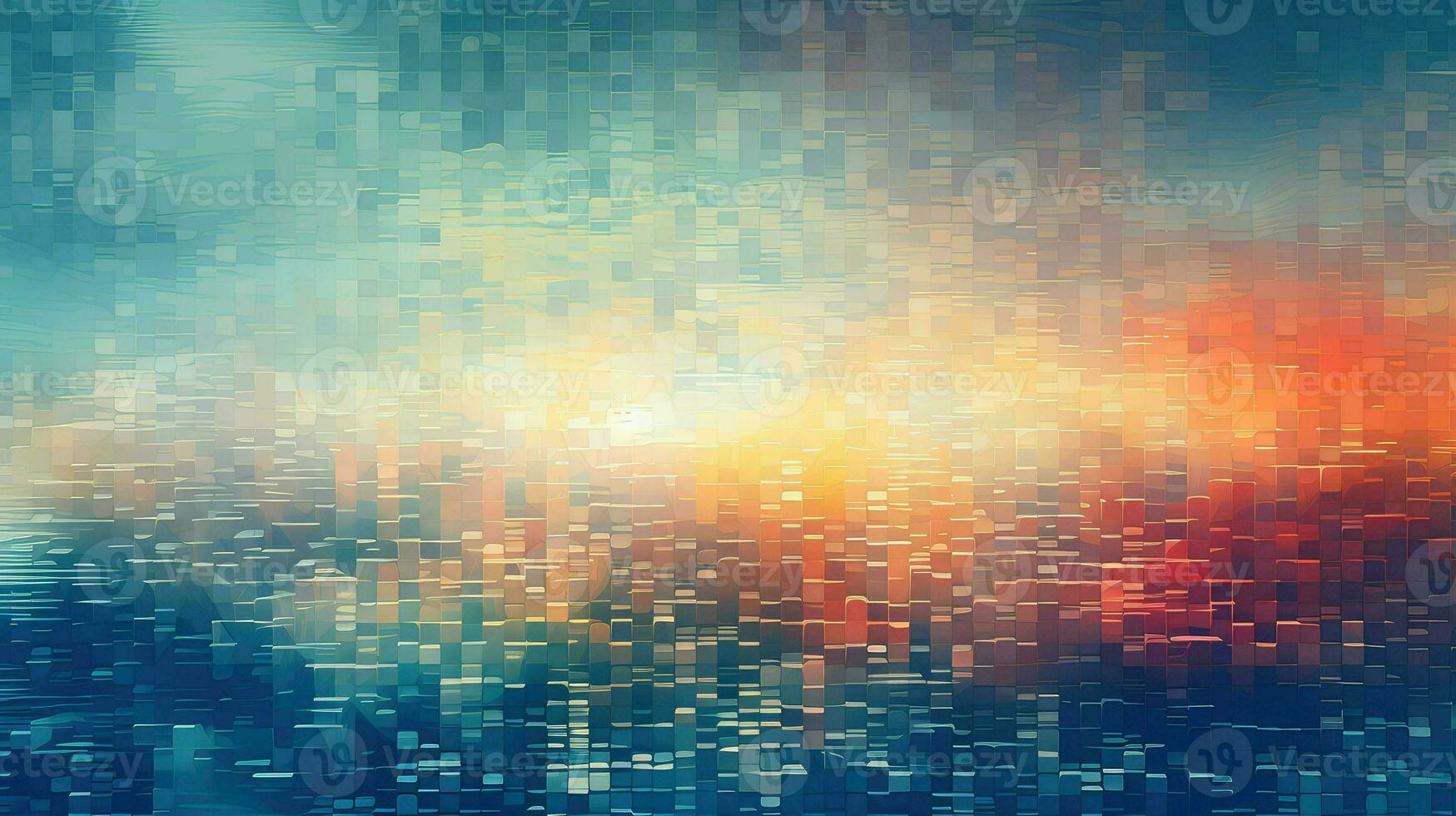 background pixelated dreamscape landscape ai generated photo