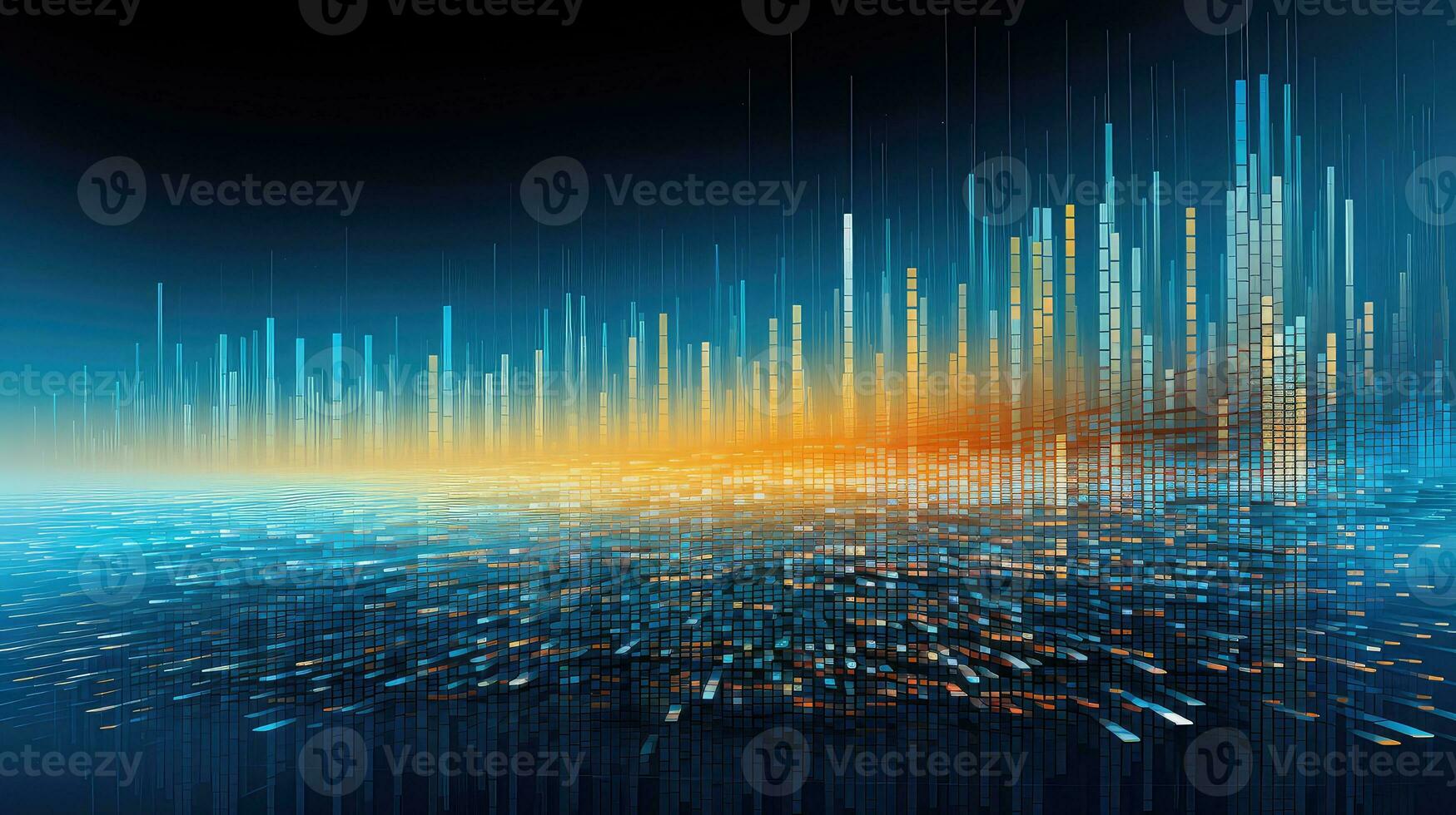 big binary sorting landscape ai generated photo