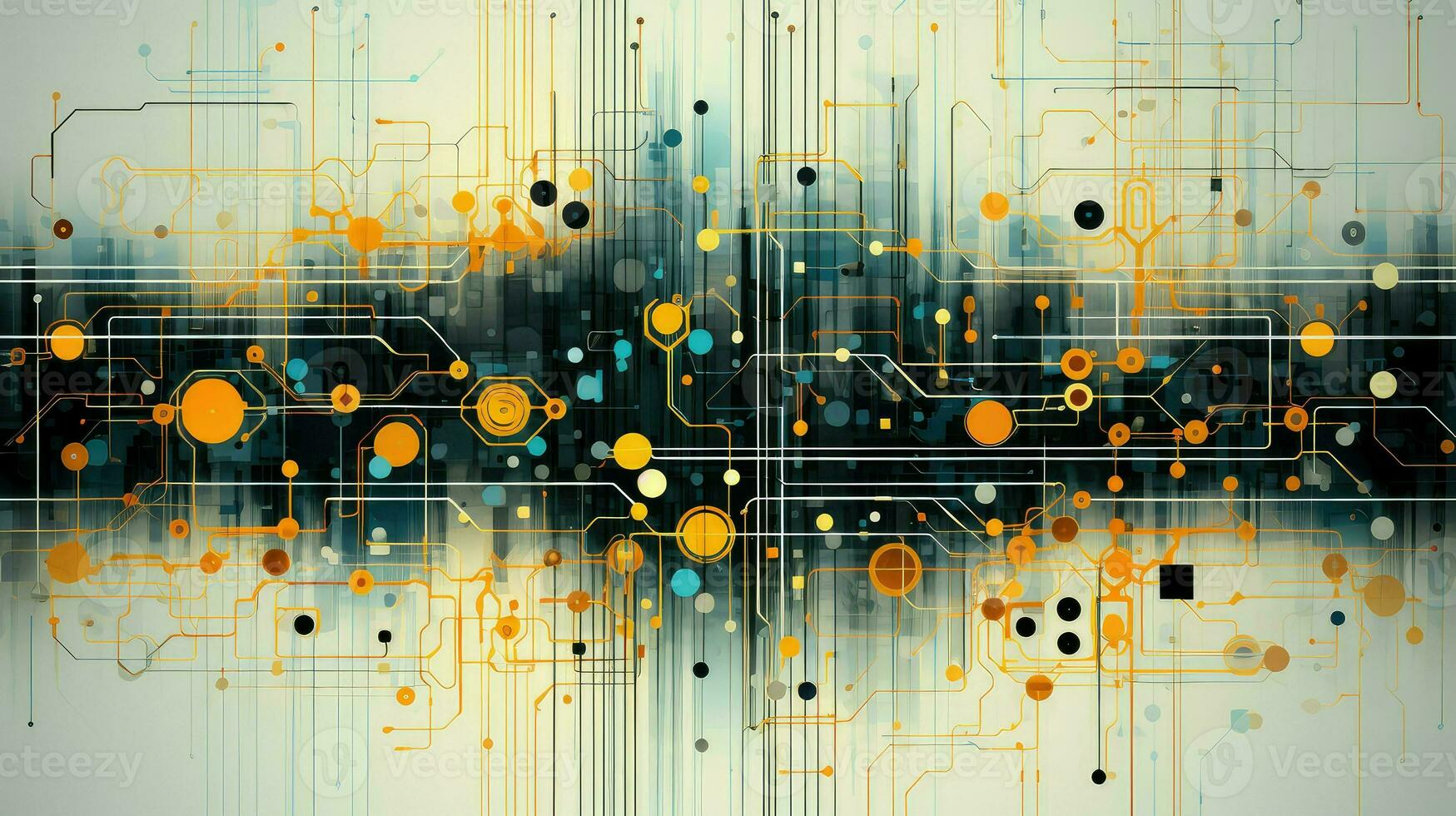 technology circuitry abstraction visually ai generated photo