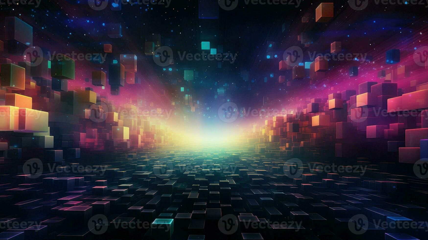 computer pixelated retro vibes ai generated photo