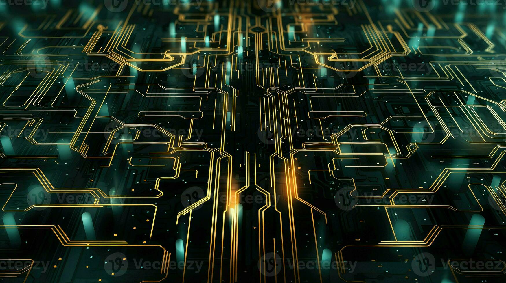 board digital circuit labyrinth ai generated photo