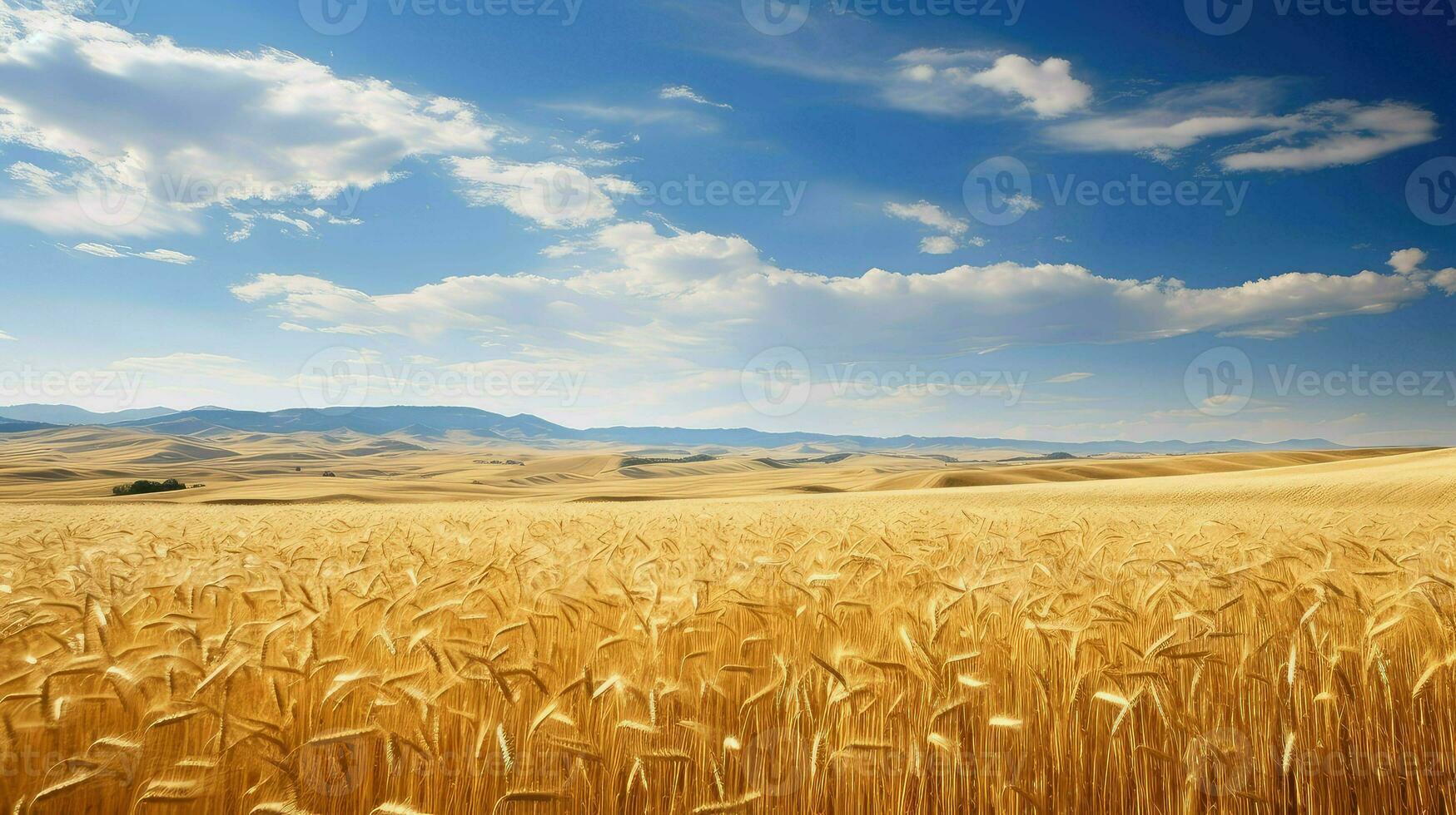 rural montana wheat fields ai generated photo