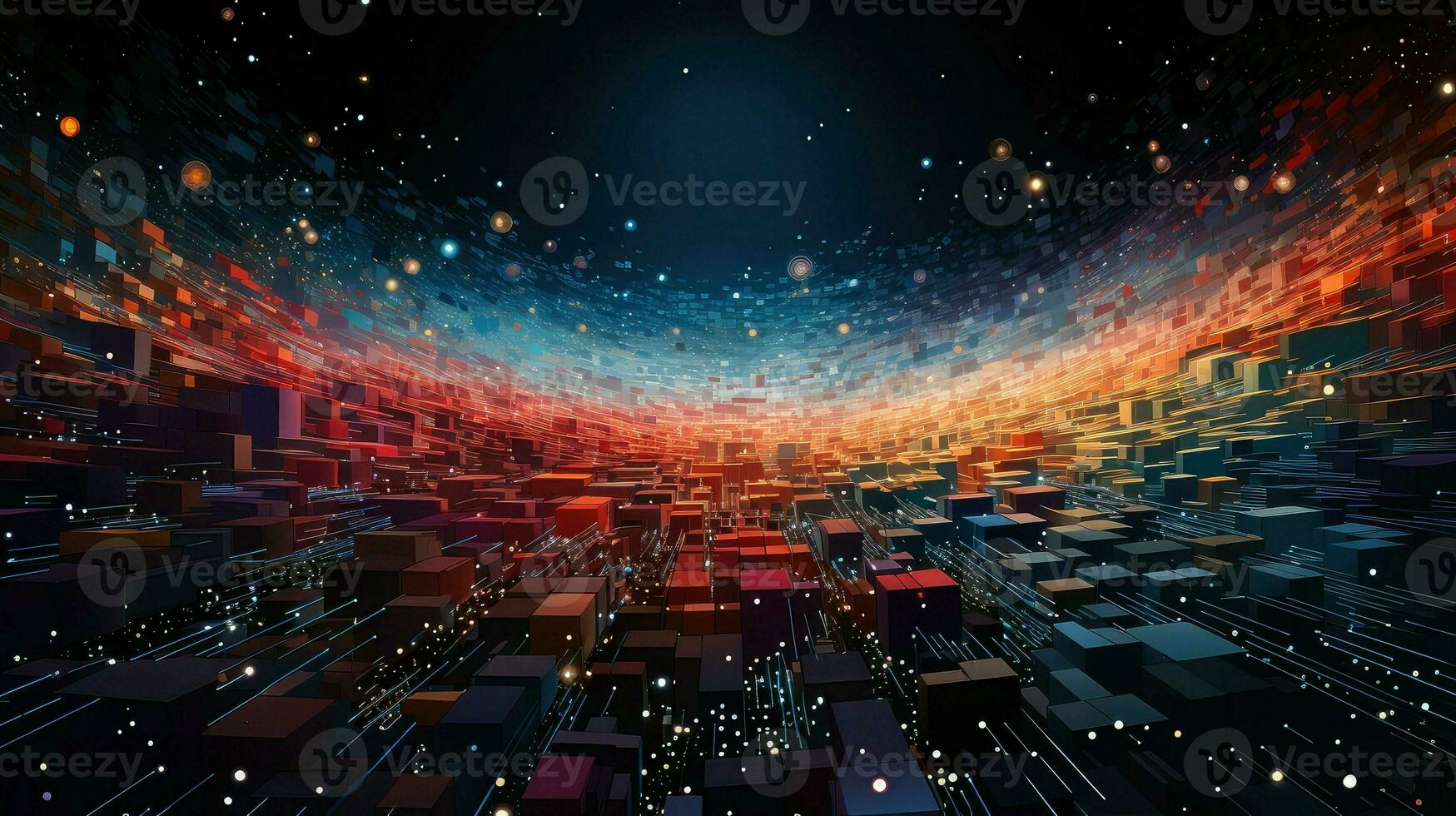 circle digital sorting universe ai generated photo