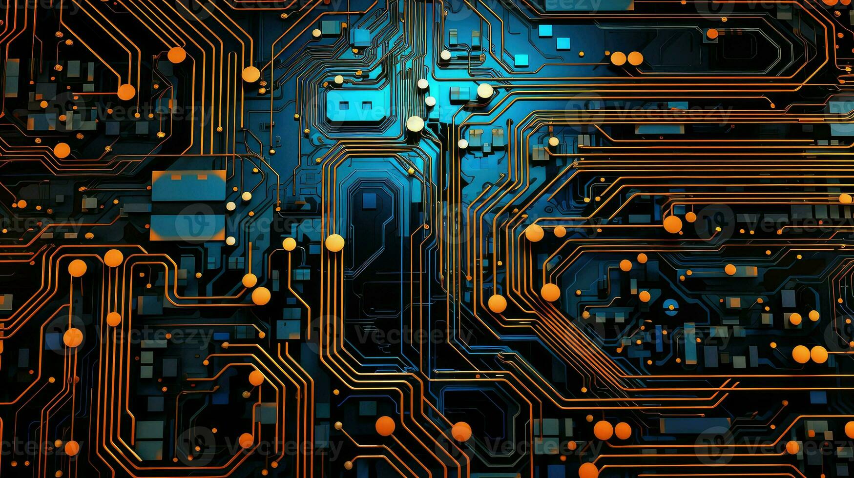 nature circuitry evolution abstract ai generated photo