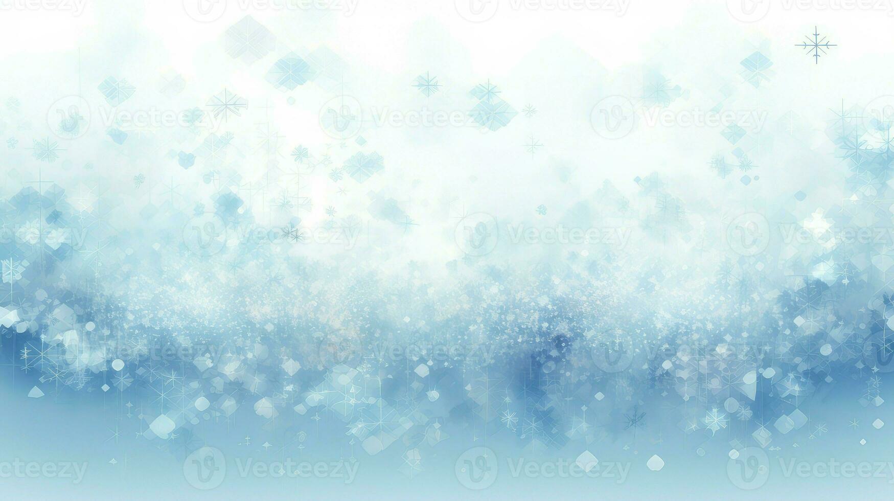 blue pixel snowflakes delicate ai generated photo