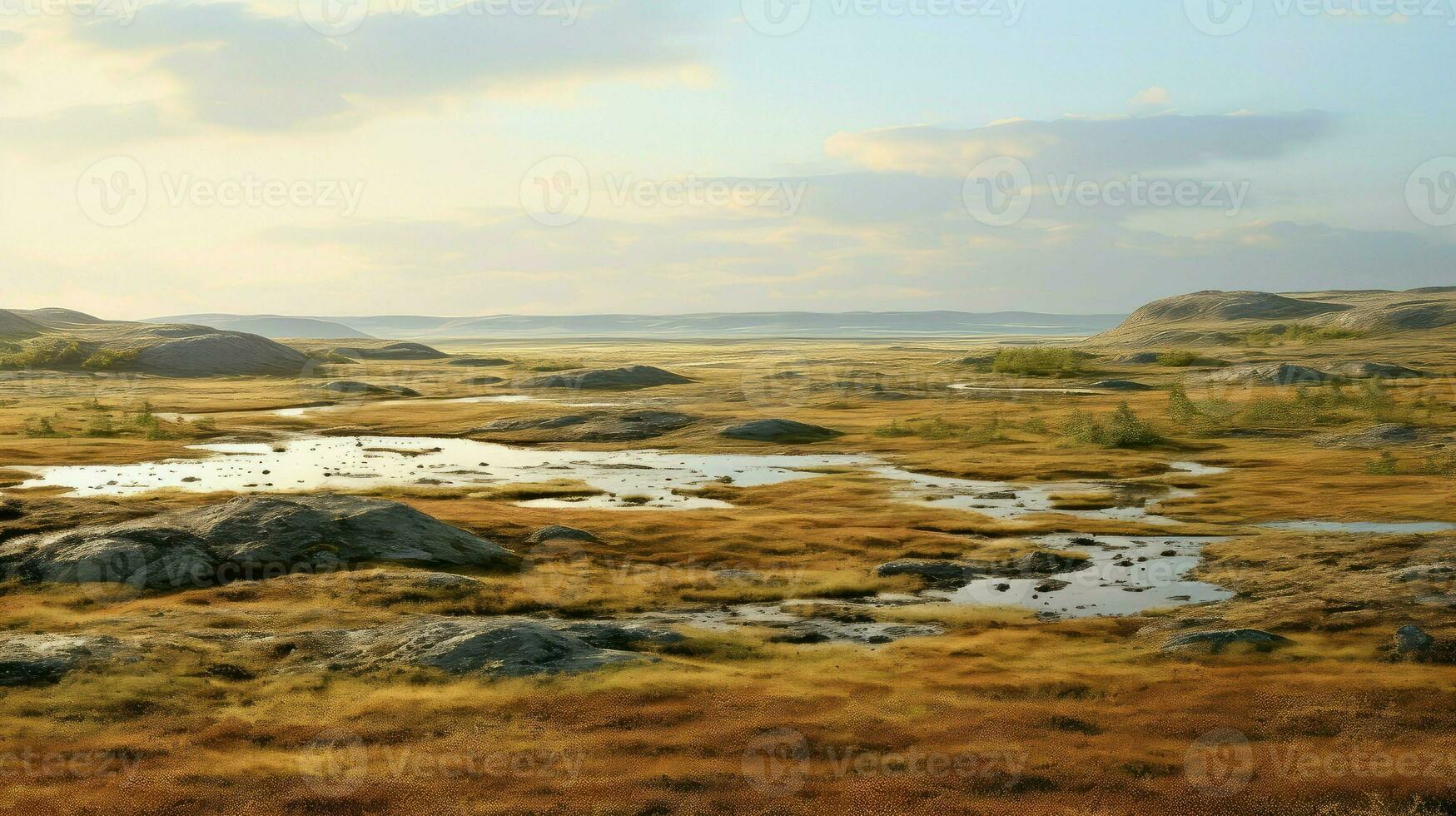 landscape arctic tundra vast ai generated photo