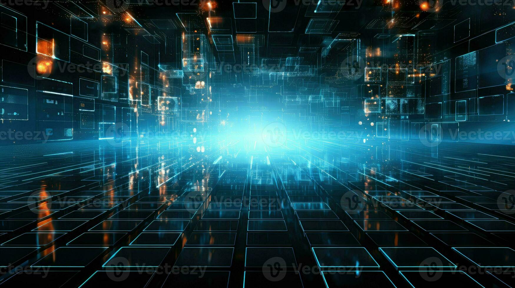 technology cyber sorting grid ai generated photo