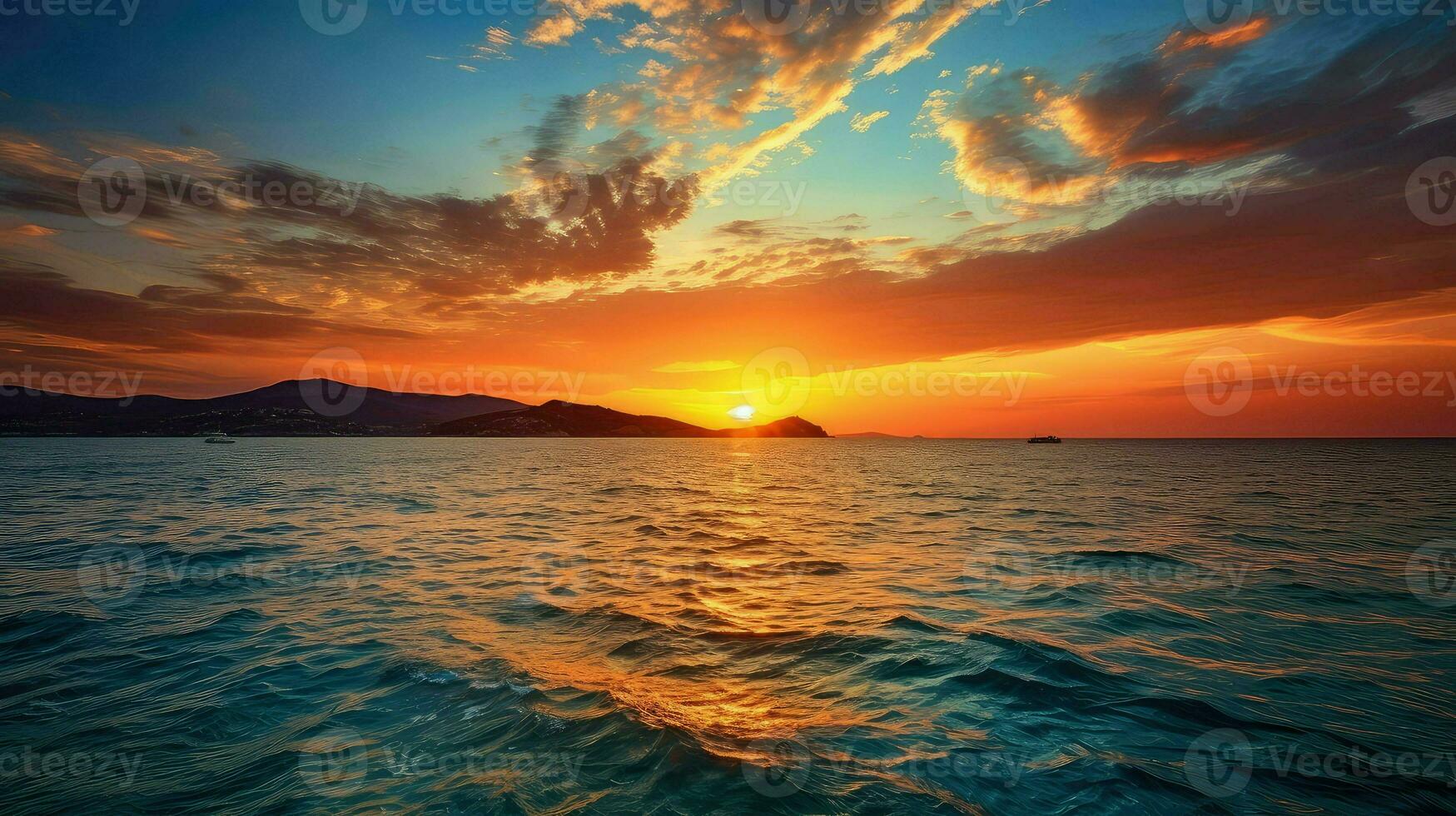 sunsky summer sea sunsets ai generated photo