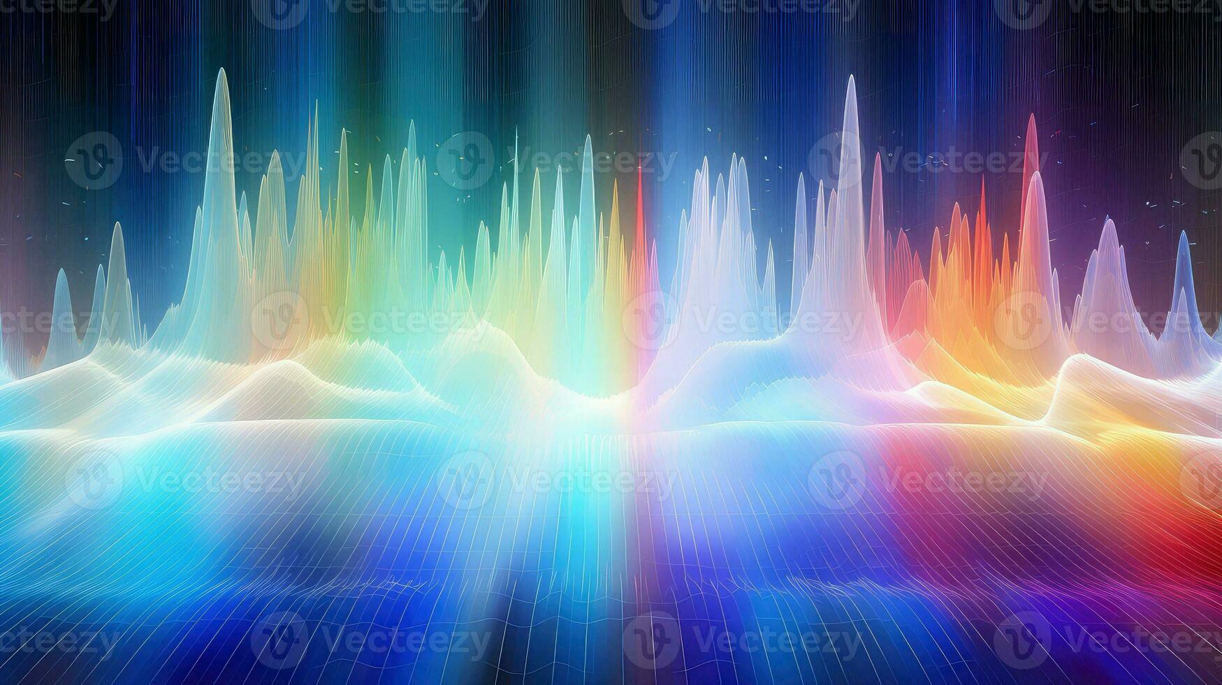 music colorful audio frequencies ai generated photo