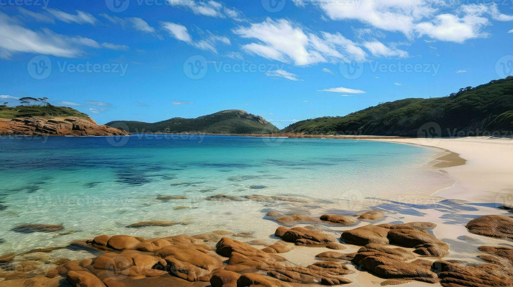 landscape pristine sandy bays ai generated photo