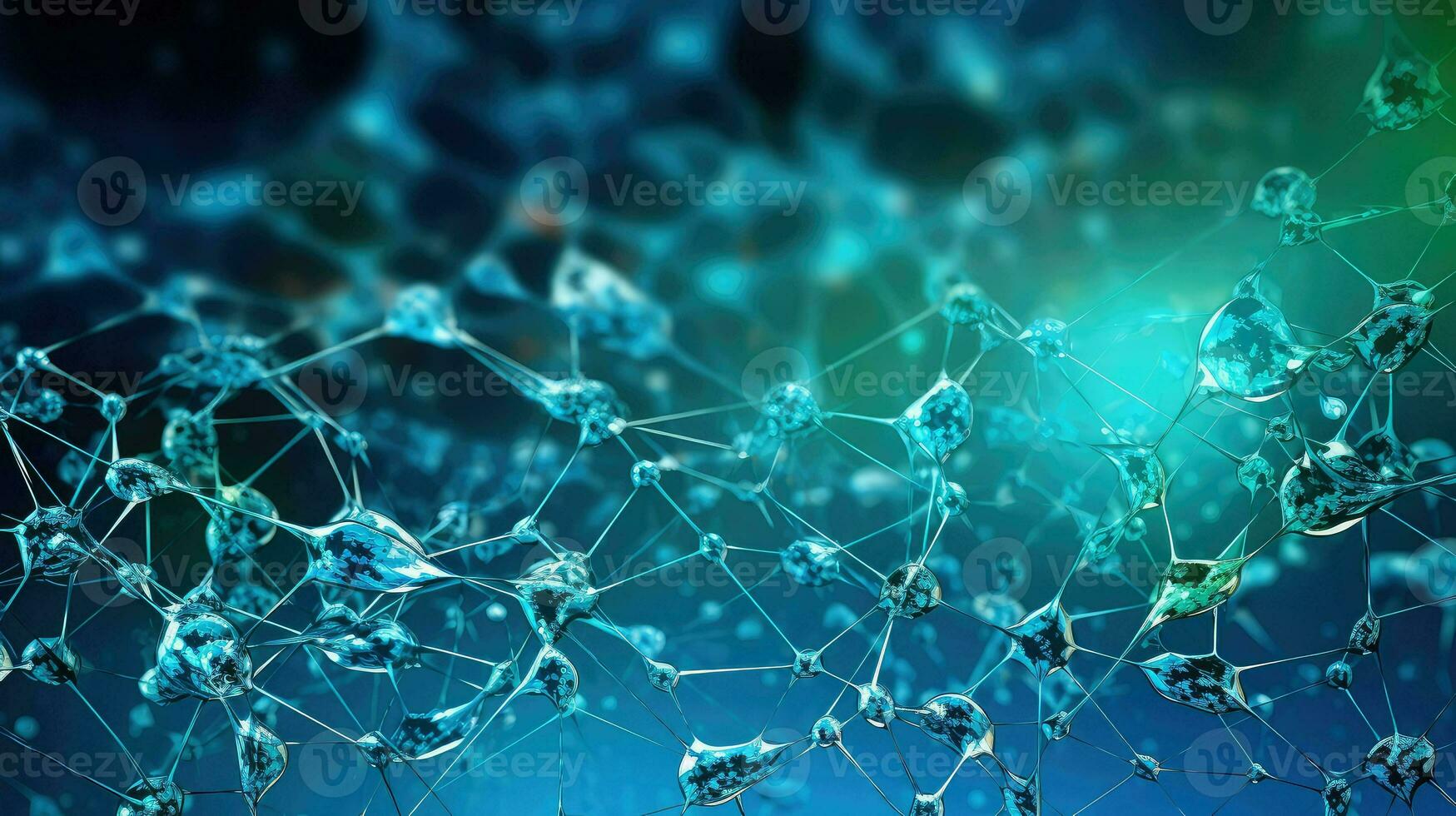 abstract molecular connection network ai generated photo