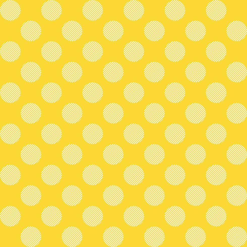 White dot pattern with oblique line on yellow background. Polkadot. Dot background. Seamless pattern. for backdrop, decoration, Gift wrapping vector