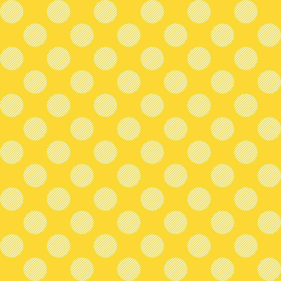 White dot pattern with oblique line on yellow background. Polkadot. Dot background. Seamless pattern. for backdrop, decoration, Gift wrapping vector