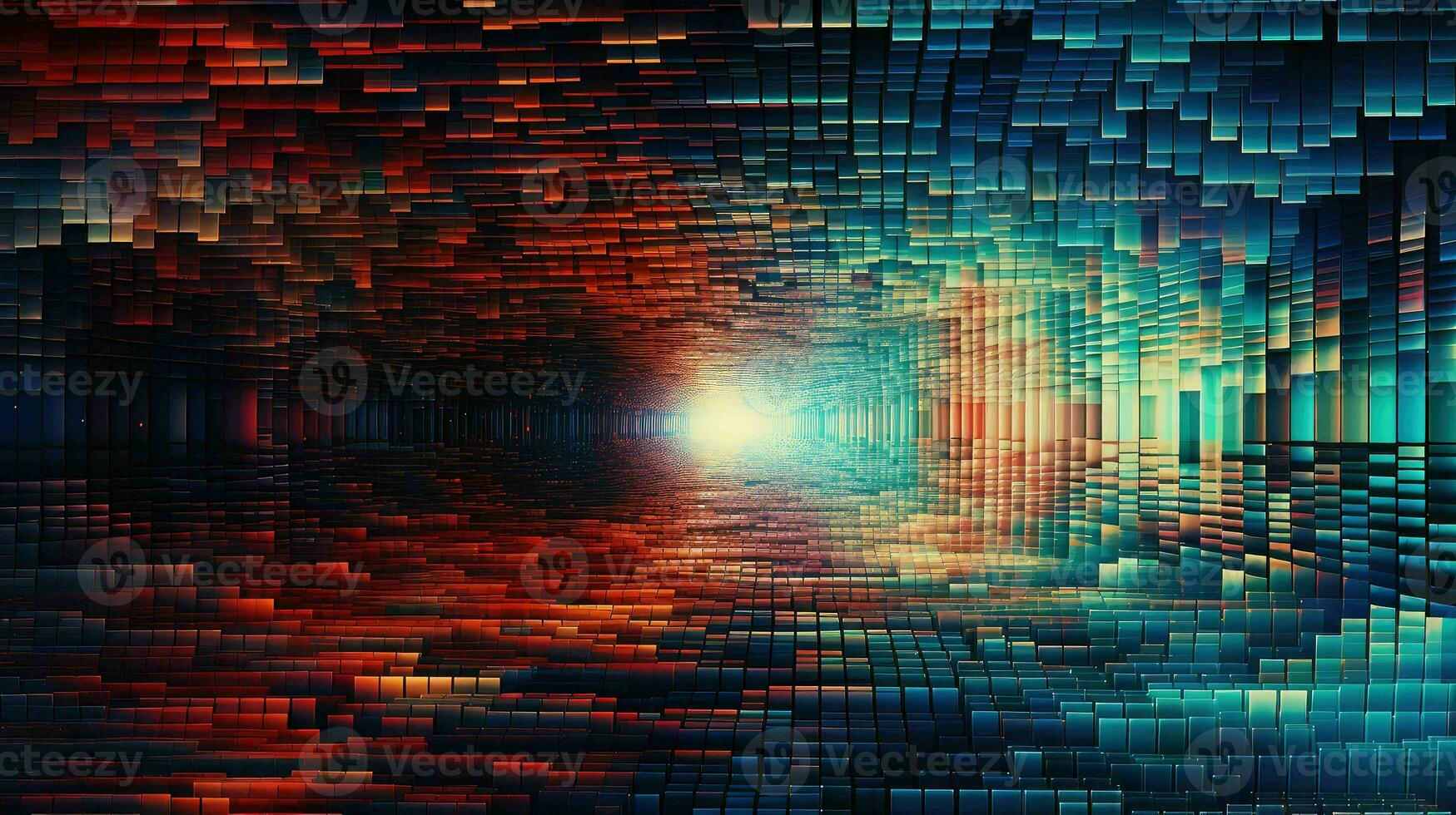 banner distorted vhs vortex ai generated photo