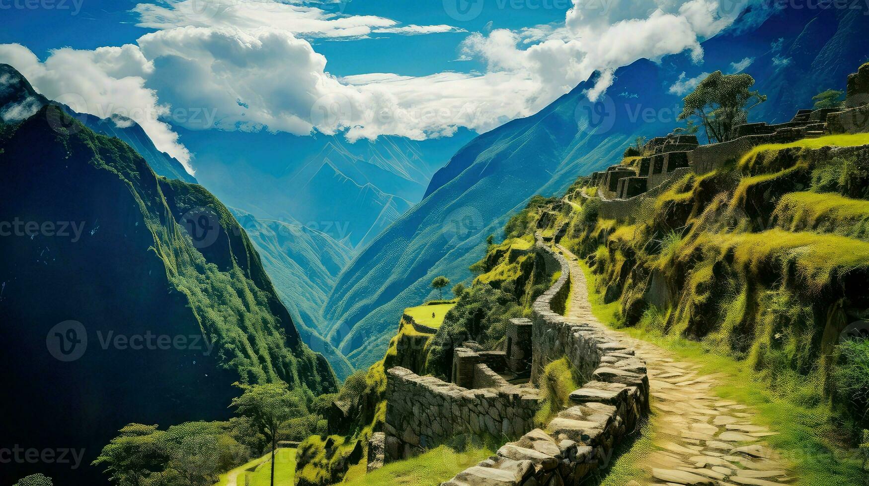 Andes inca sendero aventuras ai generado foto