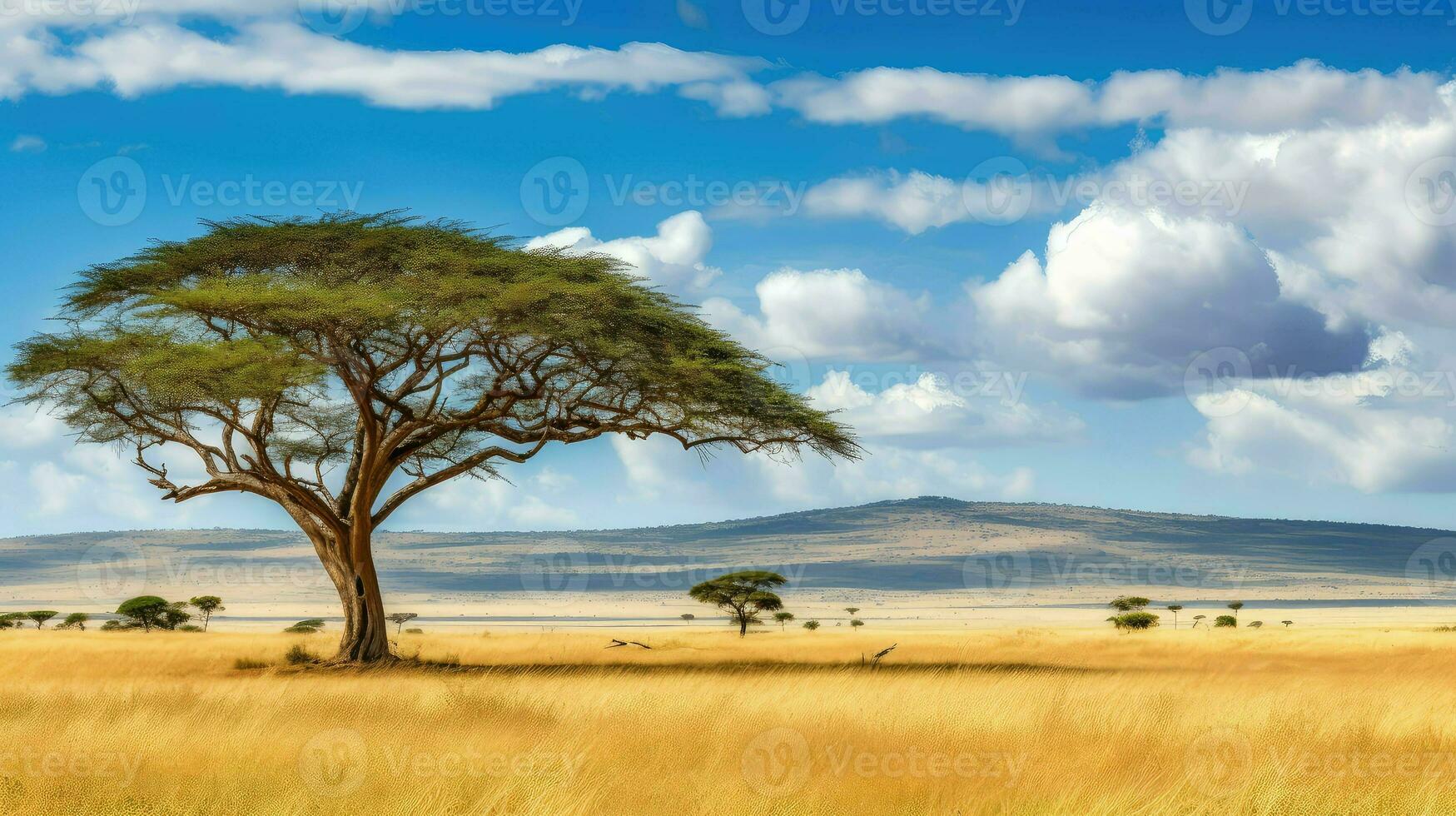 background dry tree landscape ai generated photo