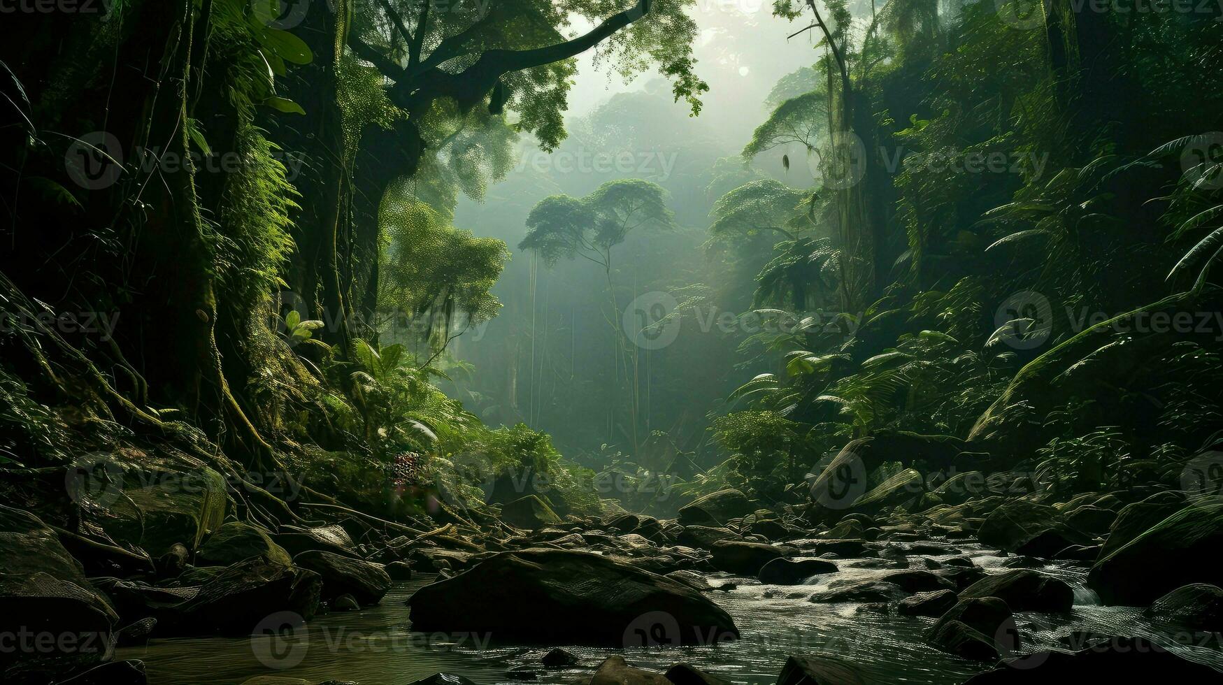 borneo borneos rainforest dense ai generated photo