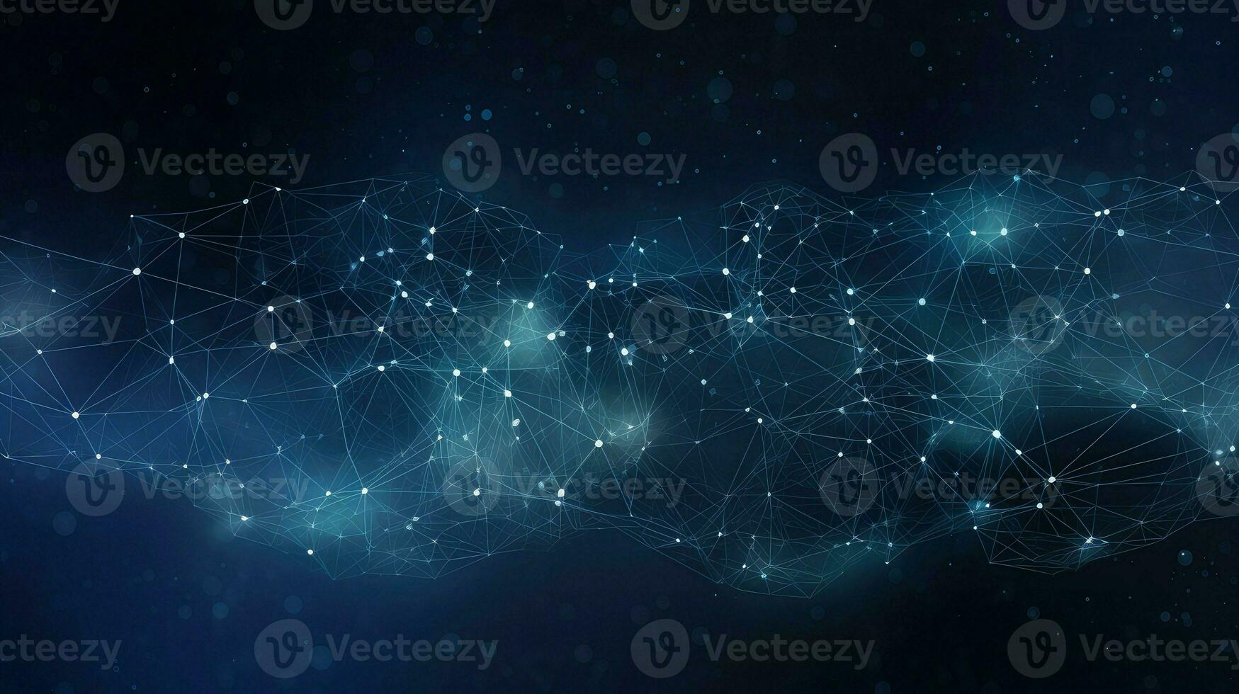 digital wireframe network abstract ai generated photo