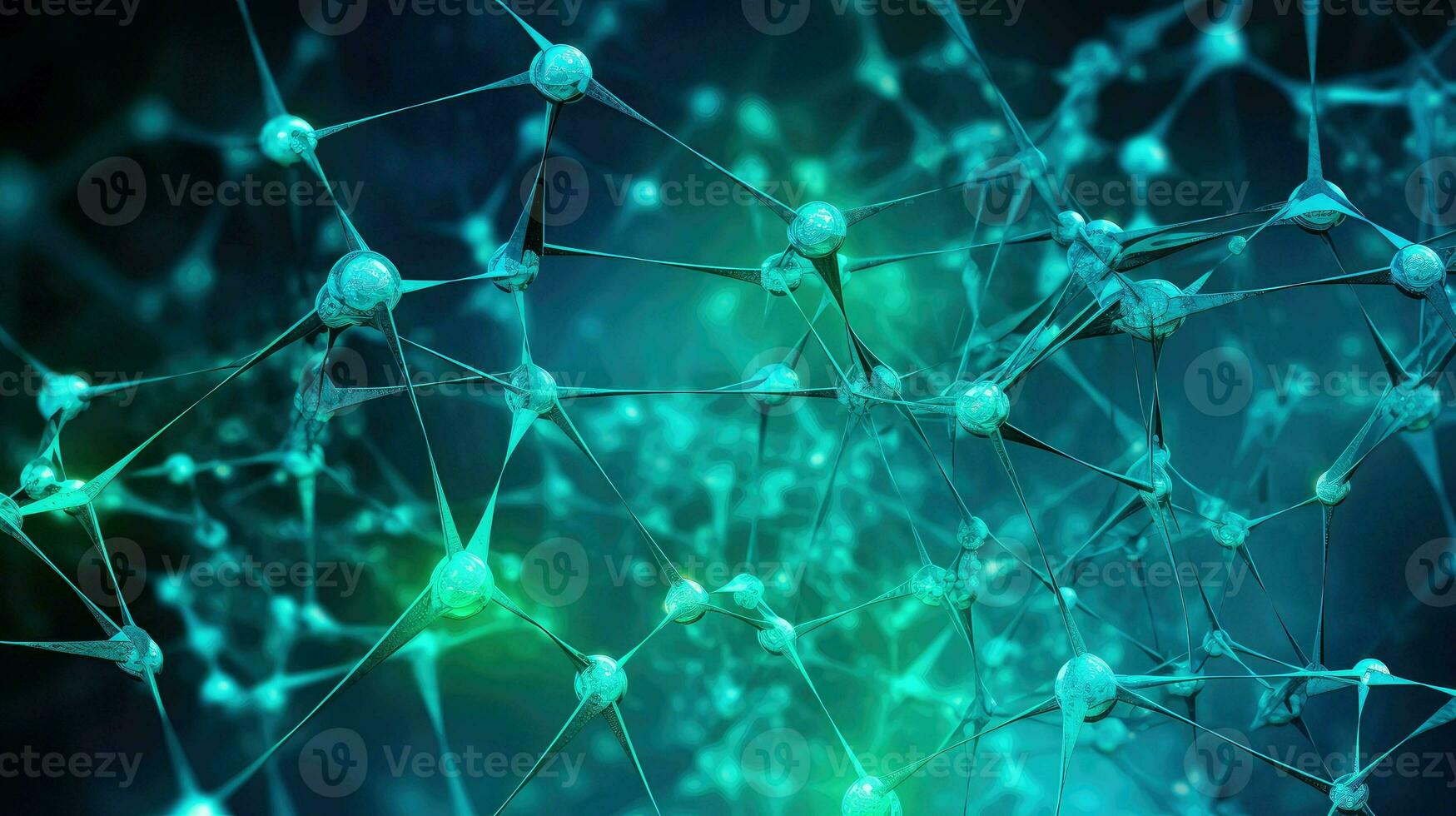 line molecular connection network ai generated photo