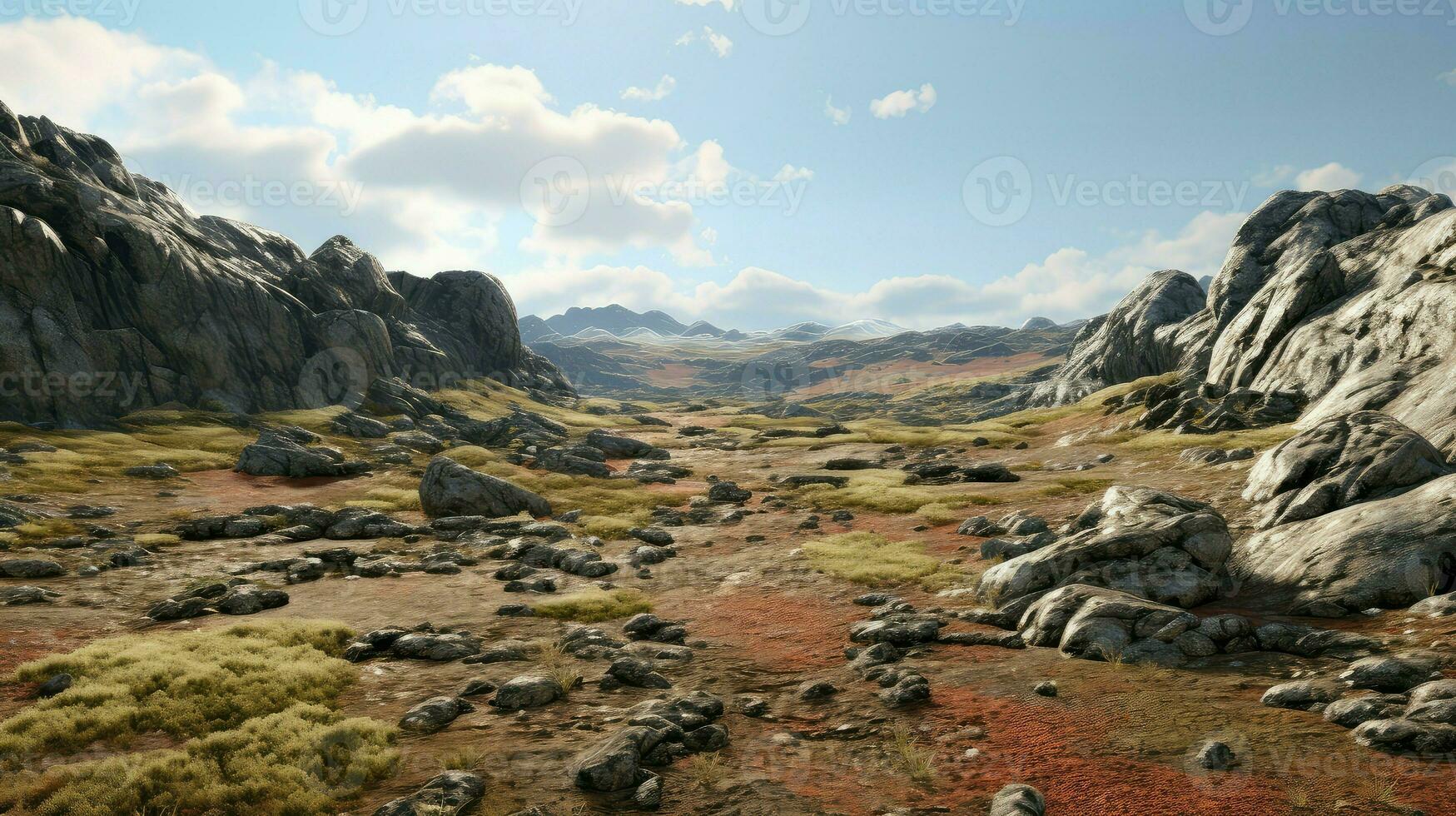 background lunar planet landscape ai generated photo