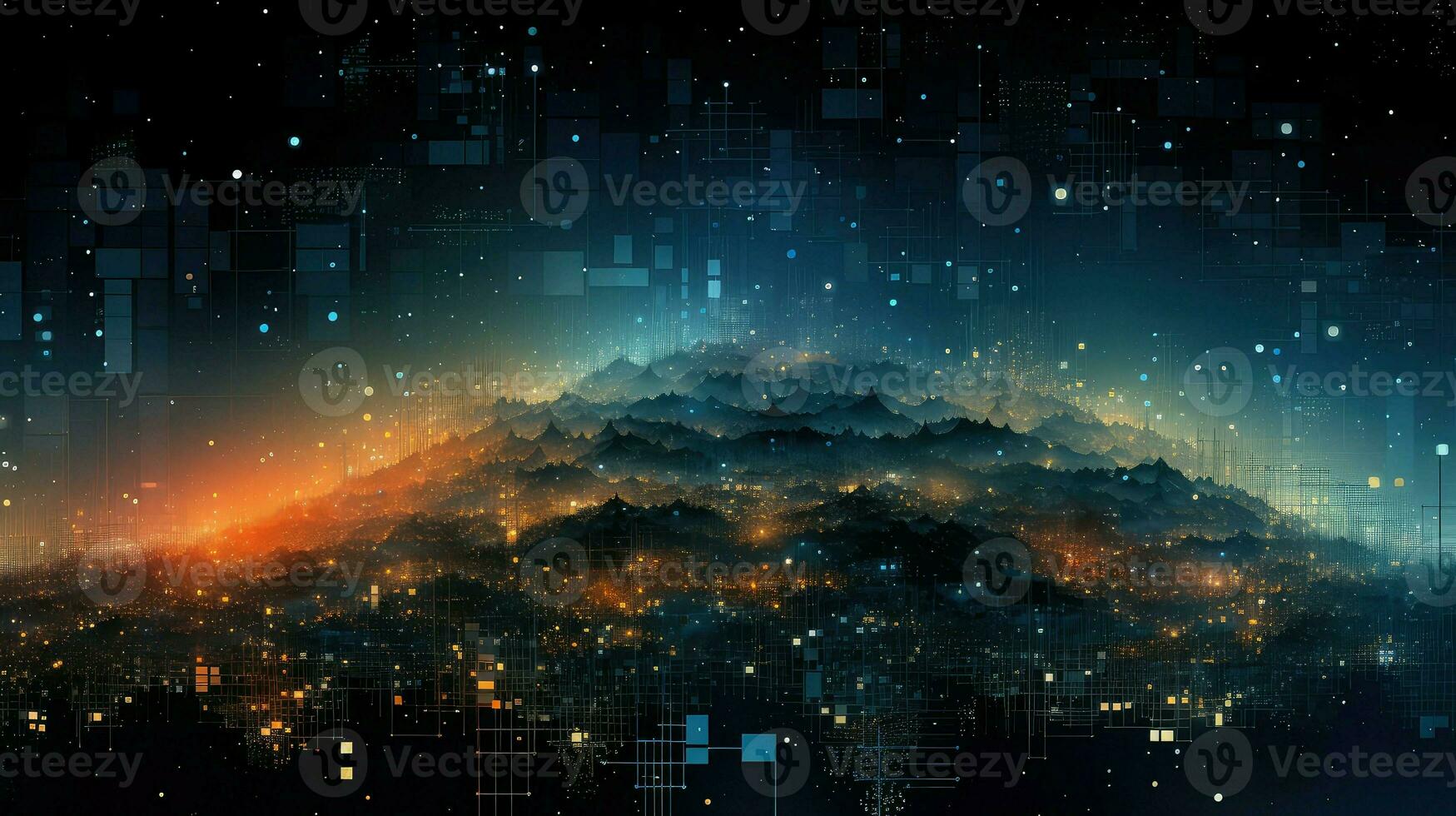 network digital sorting universe ai generated photo