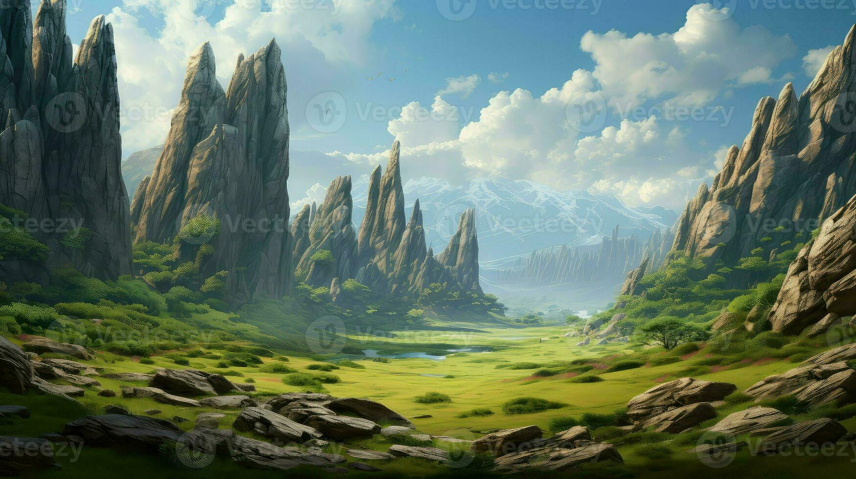 stone ancient rocky outcrops ai generated photo