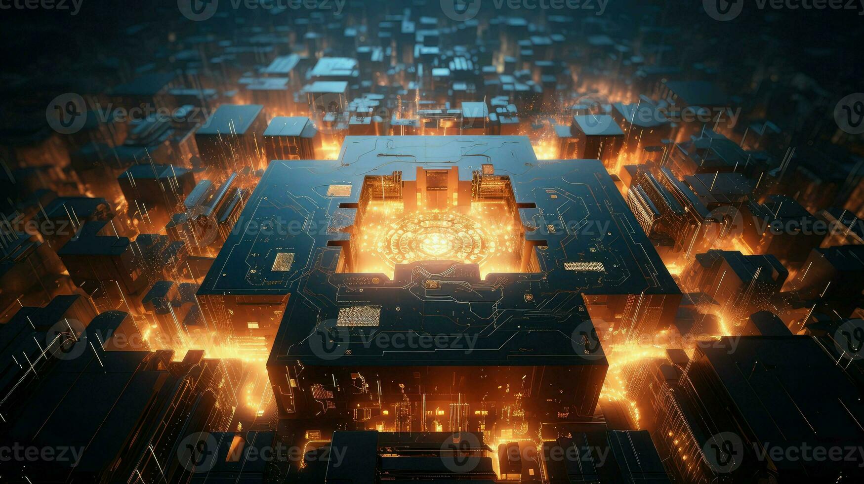 nature circuitry eruption explosion ai generated photo