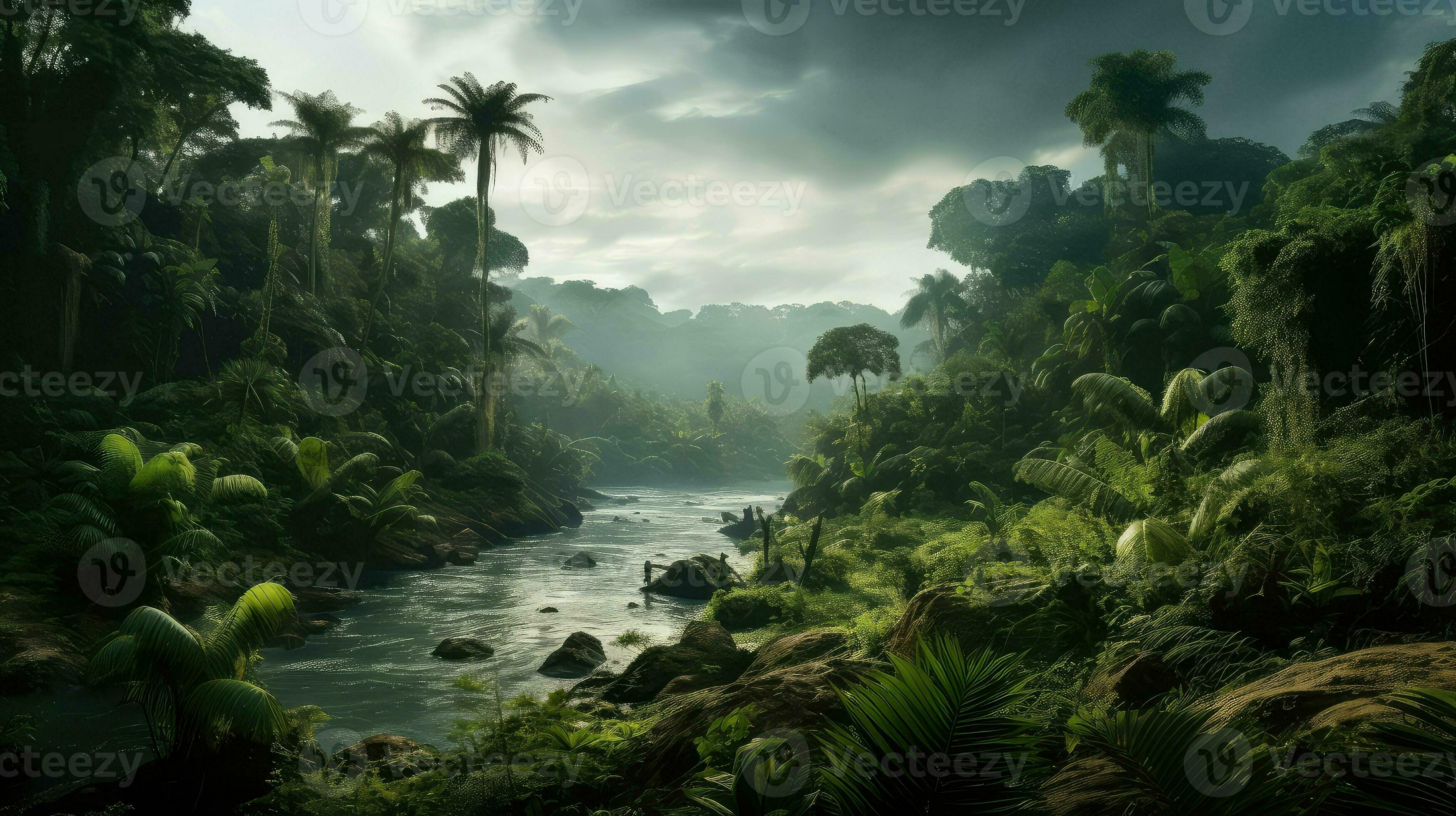 republic congo basin jungle ai generated 29110395 Stock Photo at Vecteezy