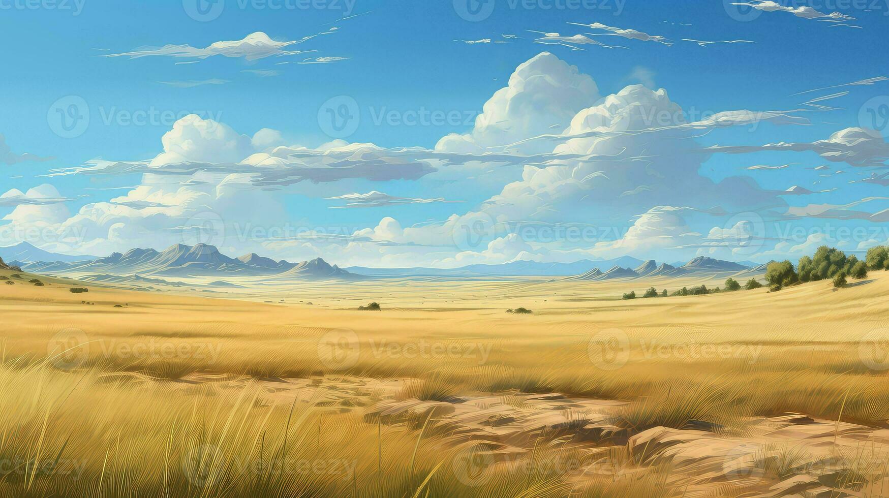 travel kazakh steppe rolling ai generated photo